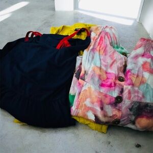 Torrid Navy, yellow and tie dye Top